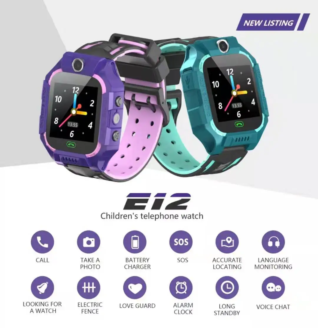 

Kids Smart Bracelet With Camera Flashlight Touch Screen Smart Watch SOS Phone Call LBS Tracker Micro SIM Children Watch