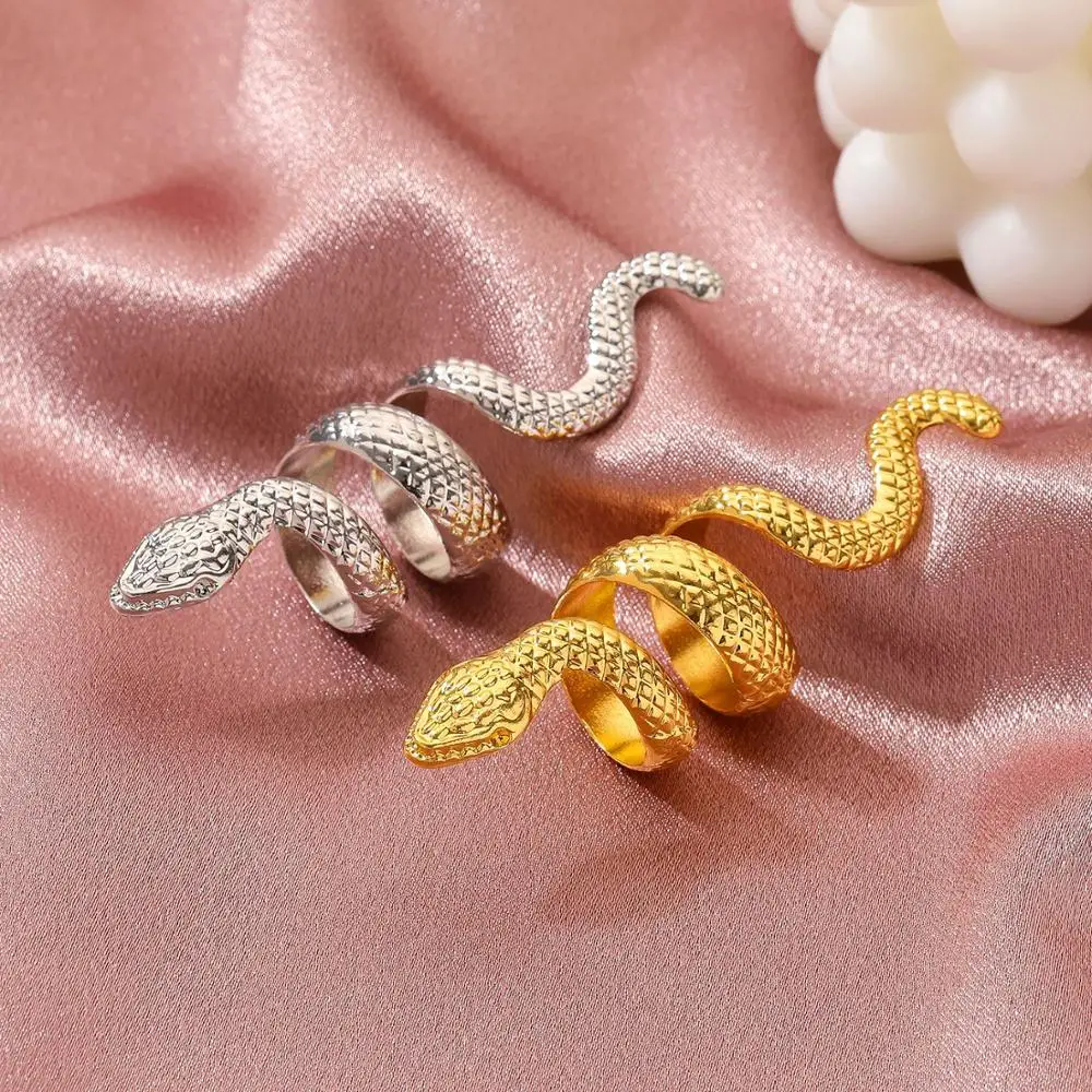 Snake Cobra Shaped Retro Punk Adjustable Ring