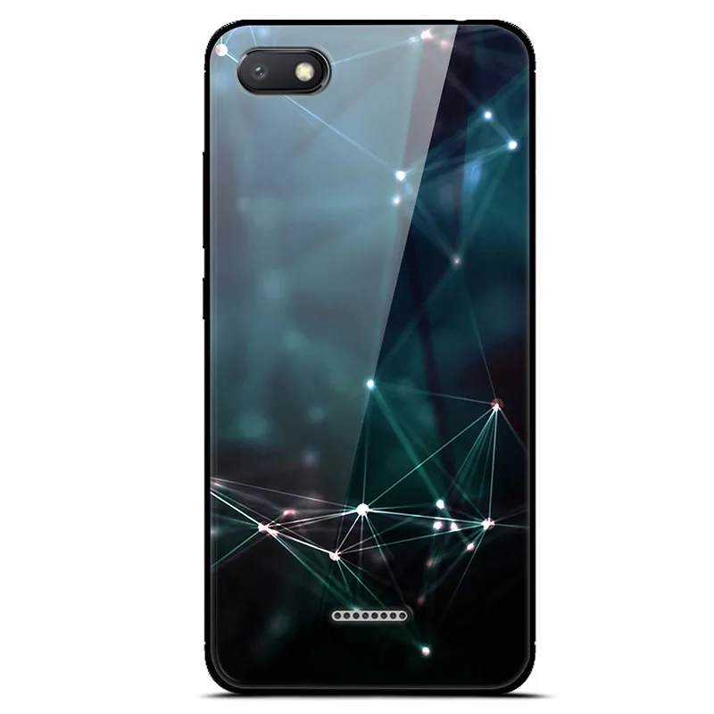 For Xiaomi Redmi 6A Case Cover Luxury Tempered Glass Case Phone Cover For Xiomi Redmi 6A 6 A A6 Phone Back Fundas Redmi 6A Case - Цвет: 13