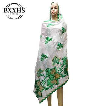 

African women scarf hijab, Embroidered hollow out big hijab,Scarf shawl features 210 * 110 cotton comfortable scarf