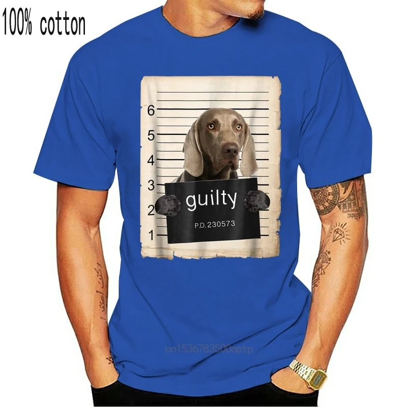 Модная мужская футболка собака Веймаранер Mug Shot Bad Dog shirt | Мужская одежда