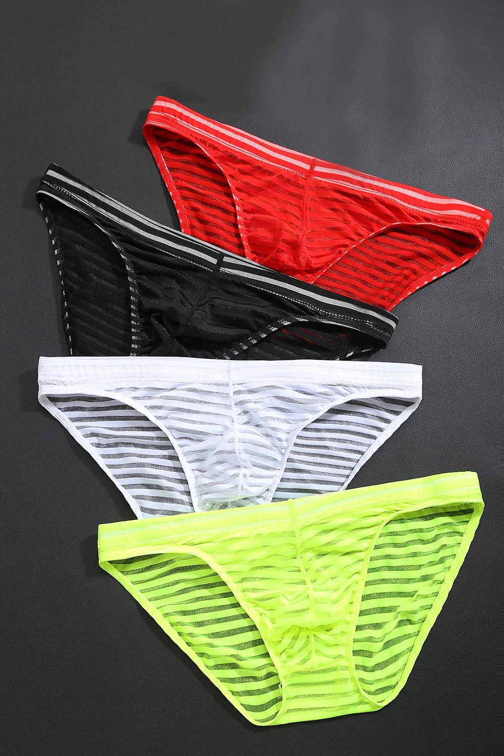 

Men's Underwear Striped Underwear cueca masculina Seamless Panties Underwear Ice Silk ropa interior hombre Panties Intimates cue