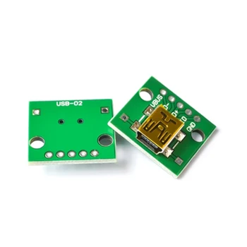

USB to DIP female header MINI5P patch to 2.54mm straight plug welded adapter board (U8)