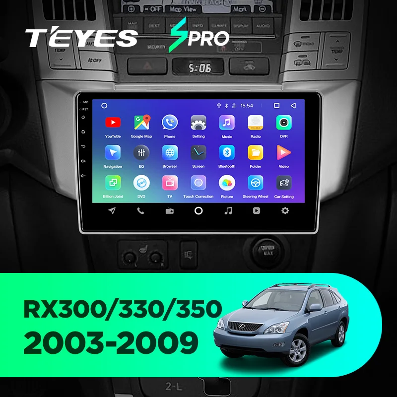 TEYES SPRO Штатная магнитола для Лексус РХ 300 330 350 Lexus RX300 RX330 RX350 RX400H Toyota harrier 2003-2009 Android 8.1, до 8-ЯДЕР, до 4+ 64ГБ 32EQ+ DSP 2DIN автомагнитола 2 DIN DVD GPS мультимедиа автомобиля