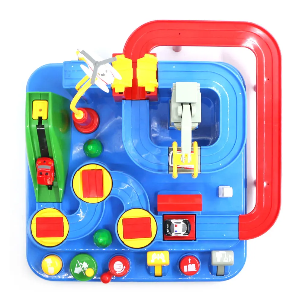 

Manual Car Adventure Track Toys For Children Educational Rescue Vehicles Adventure Toys Parking Simulation Gift For Boy
