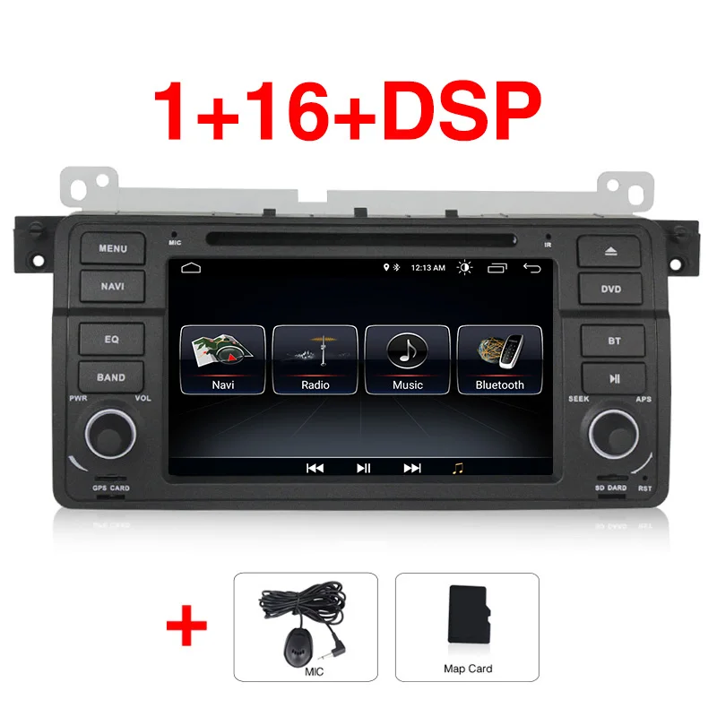 Android 9 навигация автомобильный DVD gps Мультимедиа для BMW E39 X5 E53 M5 M3 318 320 328 E46 с BT/RDS/Радио/Canbus - Цвет: 16G E46