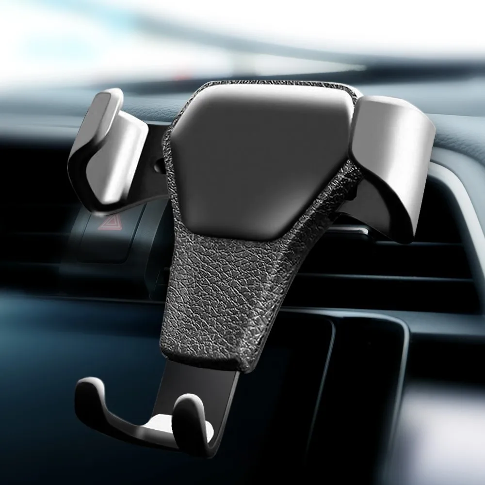 Универсальный автомобильный держатель для телефона, держатель на вентиляционное отверстие автомобиля, подставка для мобильного телефона huawei mate 30 Pro Gravity, подставка для смартфона - Цвет: Black