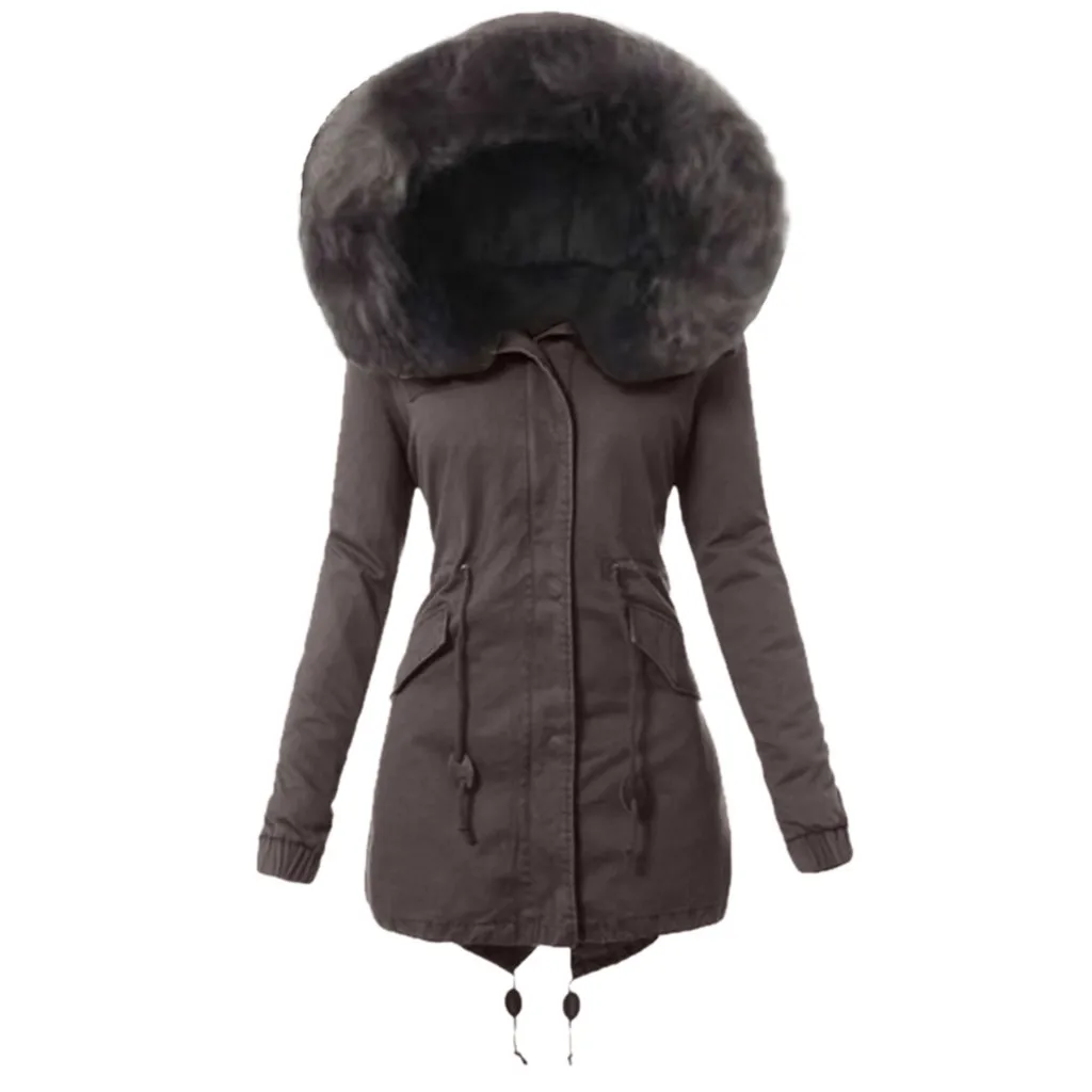 JAYCOSIN, новинка, женские парки, зимнее пальто, утепленная хлопковая куртка, верхняя одежда, пальто из искусственного меха, толстое пальто с капюшоном, Прямая поставка 1123