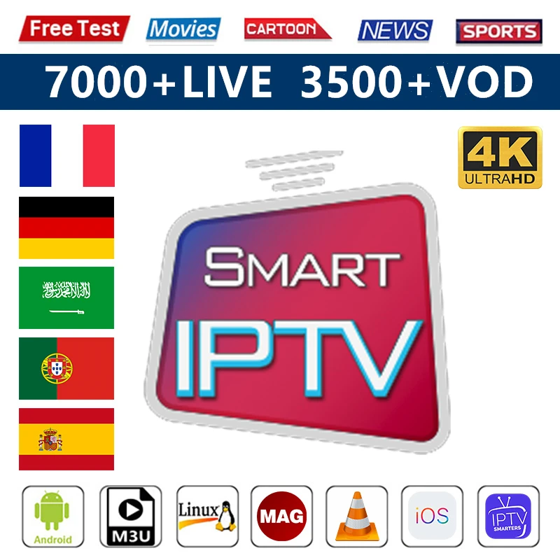 

France Smart IPTV Germany Subscription 1 Year Magnum IPTV France Code M3u French IPTV Spain Netherlands Turkey 4K IP TV Smarters