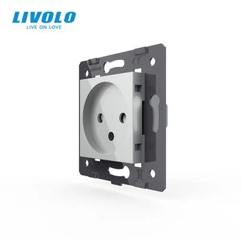 

Livolo DIY Parts,Standard Israel Power Socket,Swizss plugs, US UK socket, reset switch Wall Power Socket, no glass panel,grey