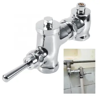 

Toilet Flush Valve G1in Retractable Urinal Flush Valve Hand Pressing Type Flushing Valve for Toilet Bathroom