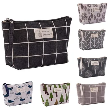 

Large-capacity Cosmetic Bag Multi-function Travel Cosmetic Bag Zipper Cotton And Linen Outdoor Women's Bag#25