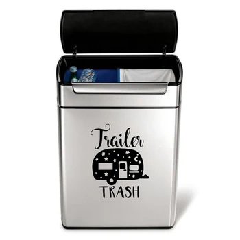 

Trailer Trash Vinyl Mural Art Sticker Decals For Camper Trailer Trash Can Decoration vinilos decorativos para paredes