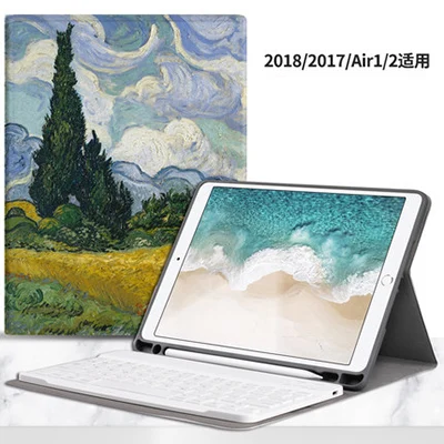 K Чехол с клавиатурой для Apple iPad 10,2 дюймов 9,7 20172018 Bluetooth беспроводная клавиатура чехол для iPad Air Pro 10,5 - Цвет: K