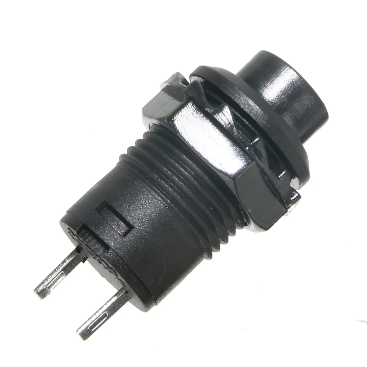 MAYITR 5Pcs 12V Black 3A 125V AC 1.5A 250V AC Auto Switch Car Dash Off-On Momentary Push Button Switches Horn Doorbell