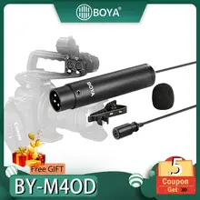 BOYA BY-M4OD m4od всенаправленный петличный микрофон для sony Panasonic видеокамера ZOOM H4n H5 H6