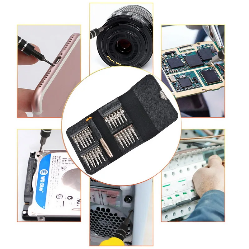 32-в-1 многофункциональный набор высокоточных отвёрток мобильного телефона цифровой Камера Plug бритвы демонтажа инструмент для ремонта насадок для электрошуруповерта