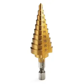 

High Speed Steel 4-22MM HSS 4241 Hex Titaniums Step Cone Drill Bit Holes Cutter