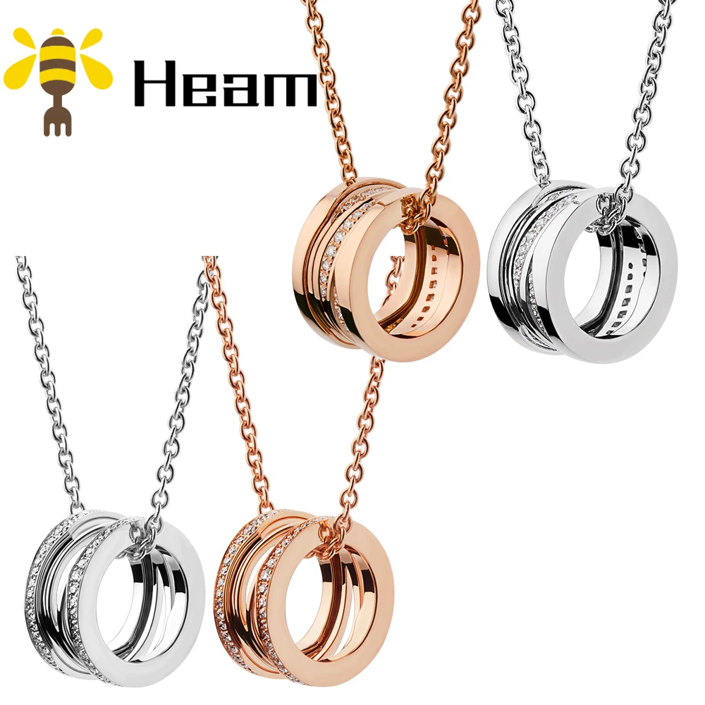 

Heam original high quality 925 sterling silver Bulgaria necklace for women brand design rose gold fashion jewelry couple gift