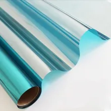 80 см x 9 м зеркальная Серебряная Солнечная Оконная Пленка теплоизоляционная пленка УФ-отражающая одностороннее зеркало конфиденциальность автомобиля офиса raamfolie