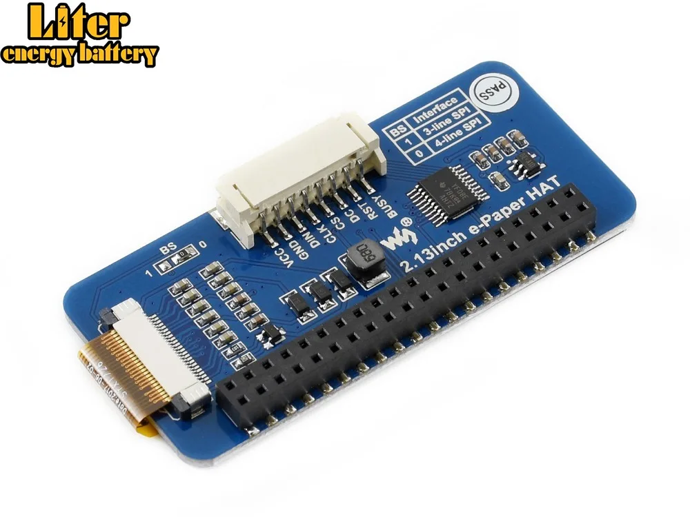 Waveshare 2 13 ''e Paper HAT 250x122 дюймовый дисплей E Ink для RaspberryPi 2B/3B/Zero W цвет: черный белый