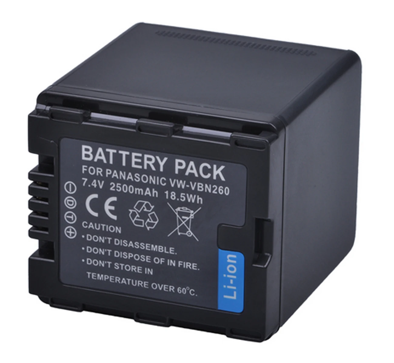 1x VW-VBN260 Battery Аккумуляторная батарея для Panasonic HC-X800, HC-X900, HC-X900M, HC-X910, HC-X920, HDC-HS900, HDC-SD800, HDC-SD900, HDC-TM900 - Цвет: 1x VW-VBN260 Battery