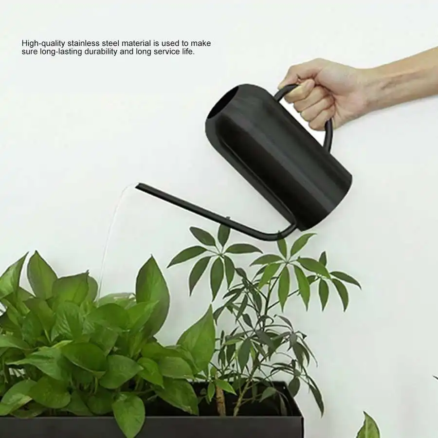 Watering Can Stainless Steel Gold/Black 1.5L Garden Watering Pot
