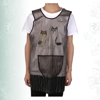 

Fashion Barber Apron Hair Cutting Apron Barbers Uniform Hair Dyeing Clothes Transparent Working Clothes for Barber Shop