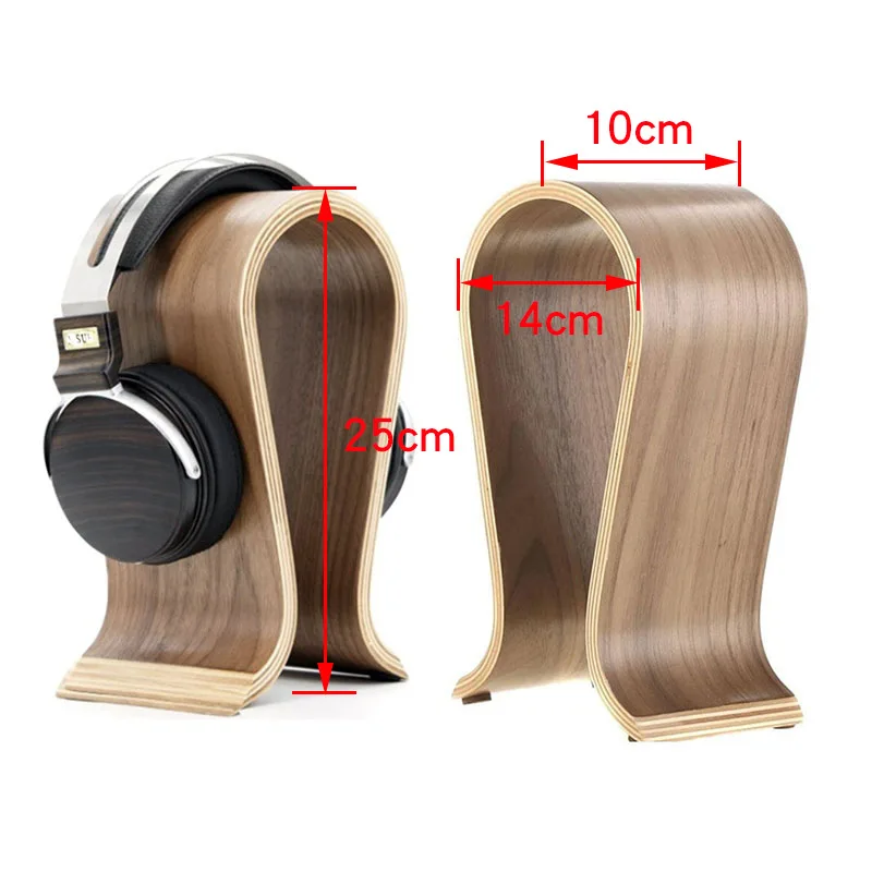 

Headphone Bracket Walnut Solid Wood Fang Wears Head-Mounted Sealing Side Shelf Simplicity-Rack Rack Accessories Desktop