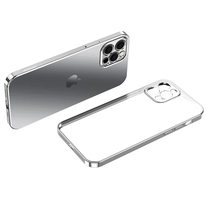 For Apple iPhone 15 Pro Max 14 13 12 11 Clear Case Slim Plating