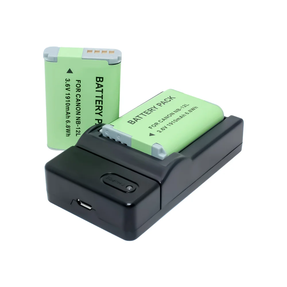 2 шт Powerwin 1910mAh 3,6 V NB-12L NB12L Аккумулятор для камеры Canon PowerShot G1 X Mark II G1X Mark 2 N100 N100 VIXIA mini