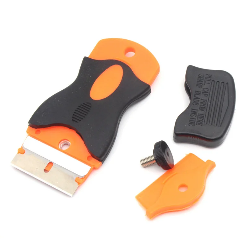 1PC Razor Scraper Ceramic Glass Car Window Viny Film Glue Cleaner Razor Blade Tint Wrap Sticker Squeegee Remover Tool Accessorie