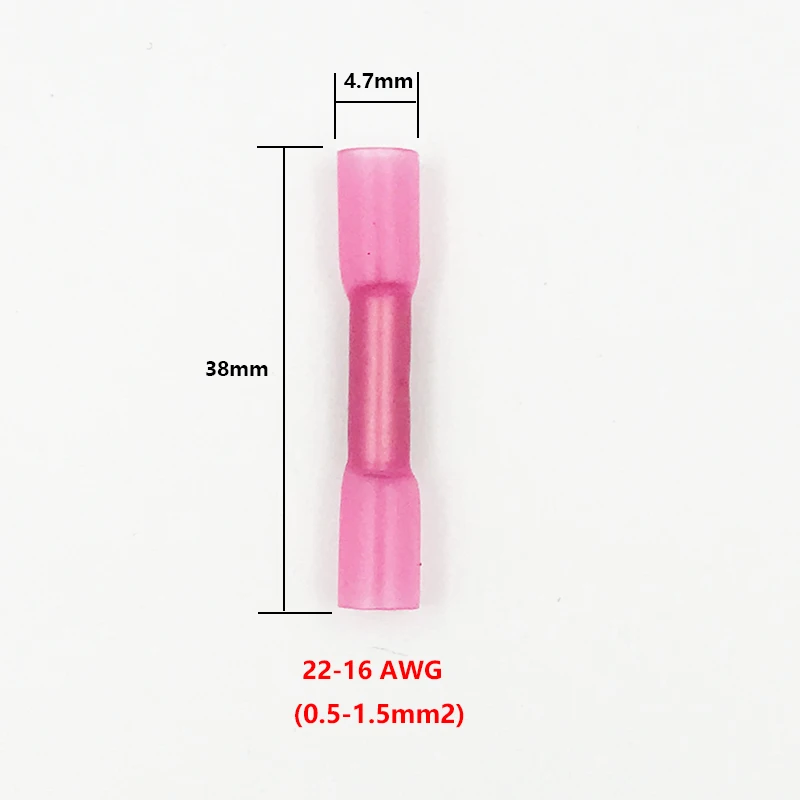 10/20/30 шт изолированный термоусадочный стыковые соединители AWG 18-22 Водонепроницаемый электрические провода обжимных клемм соединитель Комплект