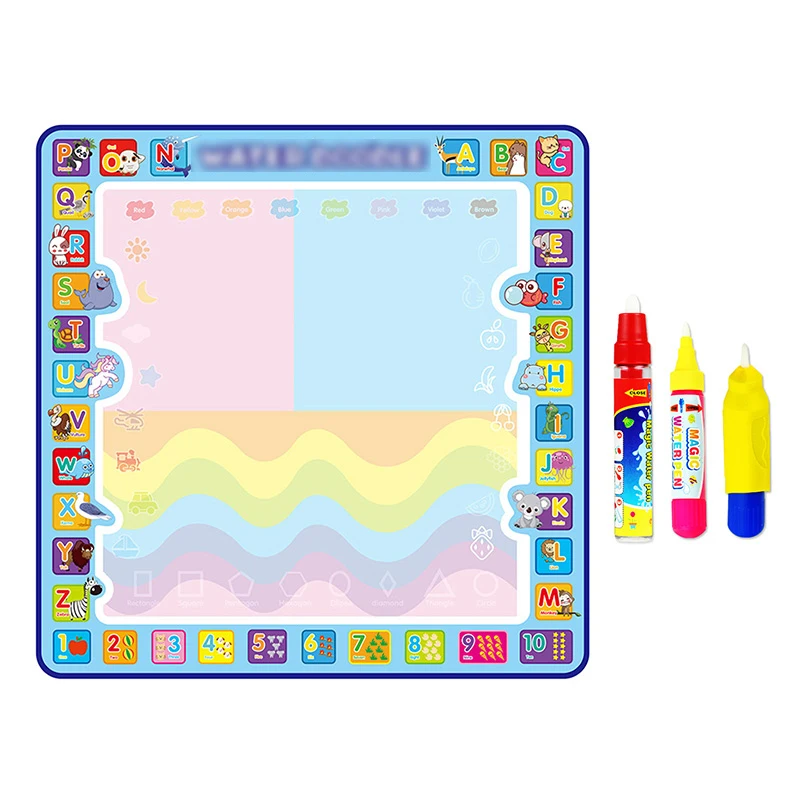 Big Size Water Magic Drawing Mat with Pens Accessories Set Doodle Mat Painting Board Art Educational Toy Birthday Gift for Kids 8