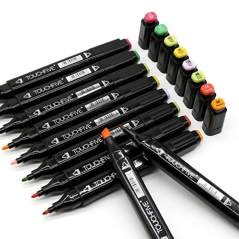 Permanent Marker Pen Marker Pens Color Marker Pens Permanent Marker Permanent Markers Pen Marker Paint Marker Pen Markers Pen Marker Pen Acrylic Paint Markers 24/30/40/60/80/168lot Markers Hand Painted Manga Drawing Markers Pen Alcohol Based Sketch Oily Twin Brush Pen Bookmark