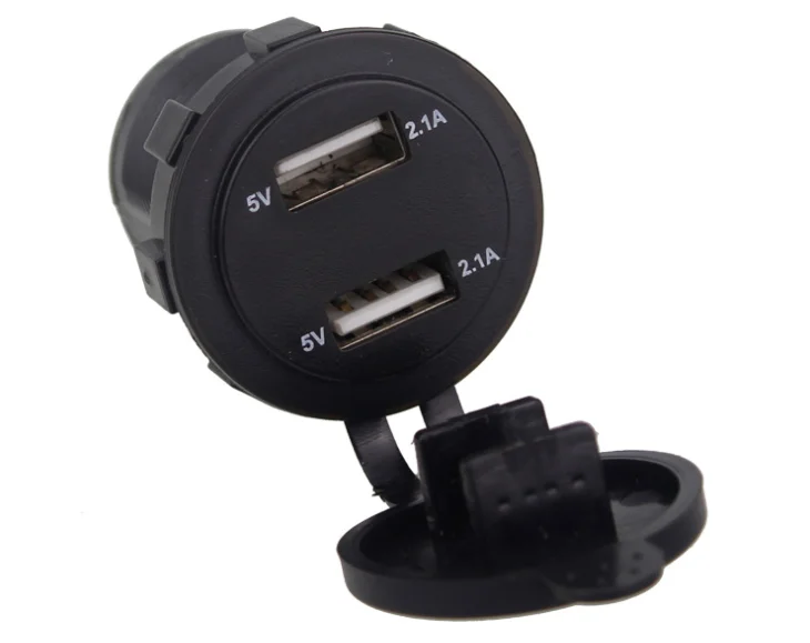 DHL или FedEx 100 шт двойной USB зарядное устройство мотоцикл машина грузовик ATV Лодка 4.2A прикуриватель Разветвитель 12-24 в usb зарядное устройство