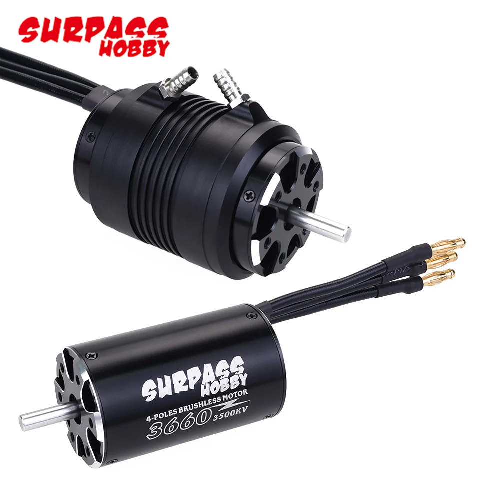 Surpass водонепроницаемый 3660 3500KV двигатель с водяным охлаждением куртка и 90A бесщеточный ESC Программирование карты для RC лодки RC аксессуары