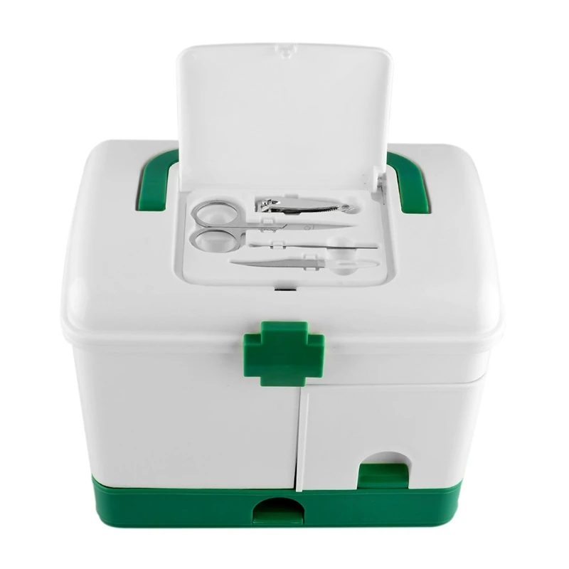 First Aid Kit Box Medicine Medical Storage Box Medical Plastic Drug Gathering Organizer Boxes Storage Container