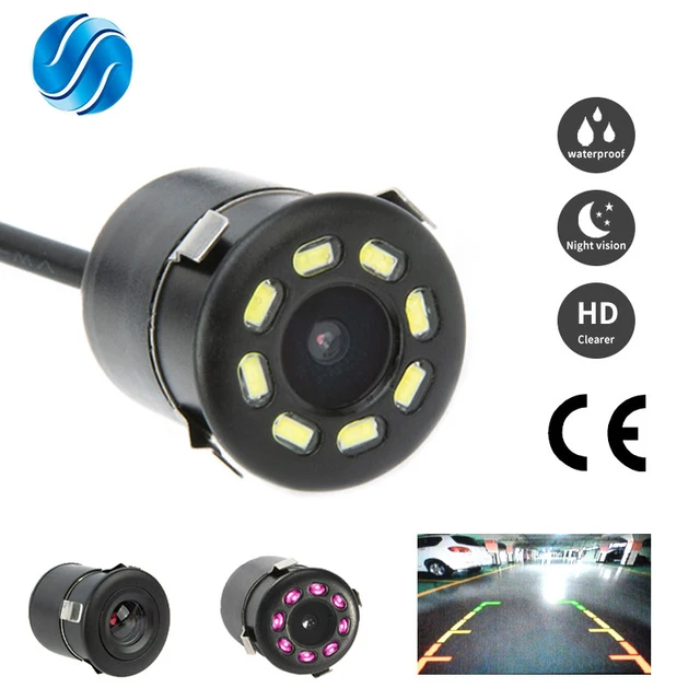 SINOVCLE Reverse Camera Rearview Car Infrared Night With & Without LED Vehicle Backup Wiring Waterproof HD Camera Kit