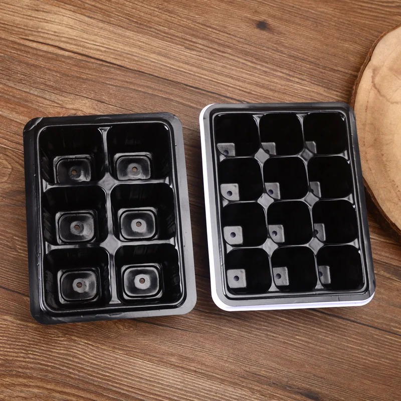 NEW-6-12-Holes-Plastic-Nursery-Pots-Planting-Seed-Tray-Kit-Plant-Germination-Box-With-Dome (3)