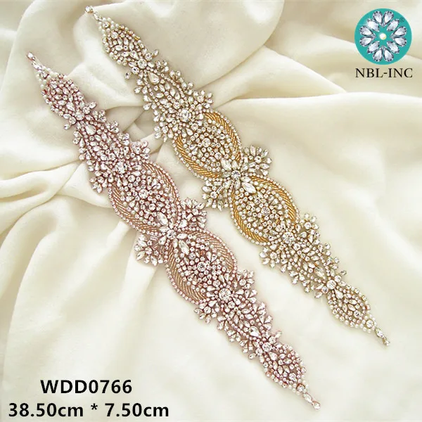 (1PC) Rhineston Bridal belt gold diamante with crystals wedding dress accessories sash for WDD0766 | Свадьбы и торжества