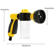 

Water Gun Hose Nozzle Car Washer Garden Watering Jet Spray High Pressure Sprinkler Foam Lance 8 Way Spray Pattern