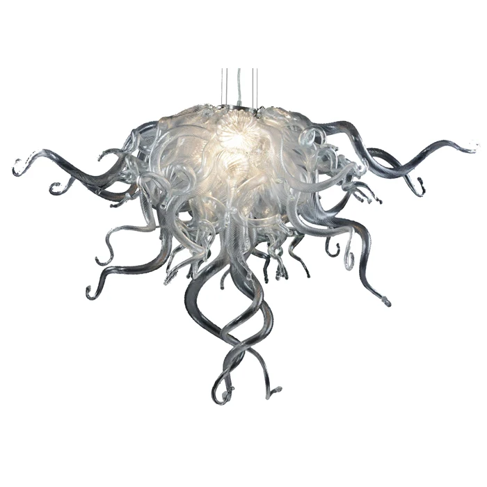 

New Arrival Transparent Color Cheap Small Crystal Chandelier Living Room Decor LED 100% Hand Blown Glass Chandelier