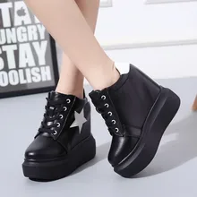 Сезон весна-осень; обувь на плоской платформе; женская обувь, увеличивающая рост; обувь, увеличивающая рост; кроссовки; прогулочная обувь; E15-59