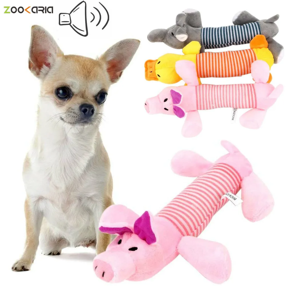 Dog-Toys Sound-Dolls Duck Pet Squeak Chew Funny Fleece Elephant Durability All-Pets Cat