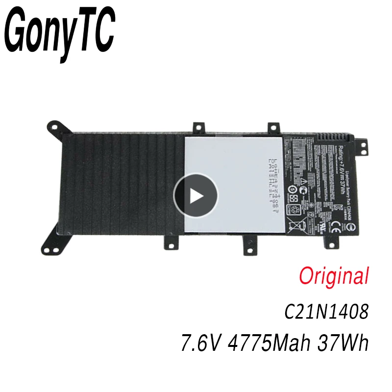 GONYTC C21N1408 аккумулятор для ноутбука ASUS VivoBook 4000 MX555 V555L V555LB V555U серии 7,6 V 37WH