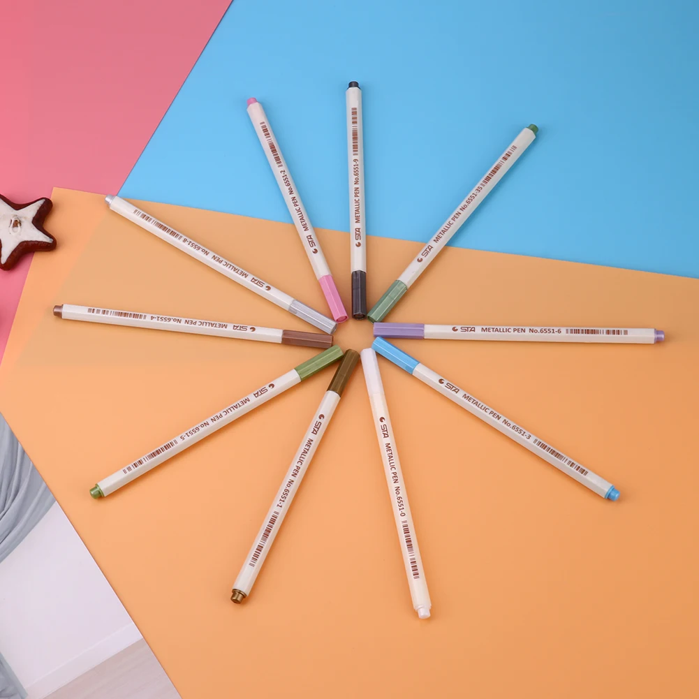 

Blue Marker Pen Red Waterproof Permanent Paint Motorcycle Painting Pen None-Faded White 10PCS/Set 10PCS/Set Tyre Students