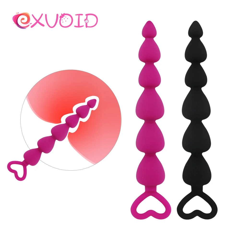 Анальная пробка EXVOID длинная массажер простаты силиконовая для начинающих