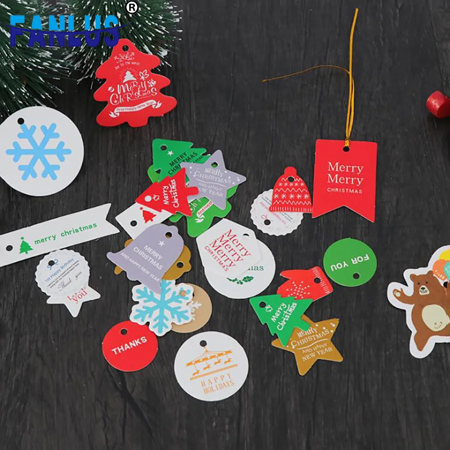 Colorful Christmas Gifts for New Year Merry Paperboard Ornaments Santa Claus Favors Xmas Table Decorations Supplies | Дом и сад