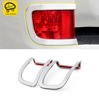 

CARMANGO Car Styling Rear Fog Light Chrome Cover Trim Frame Sticker Exterior Accessories for Toyota Land Cruiser 200 2016-2018